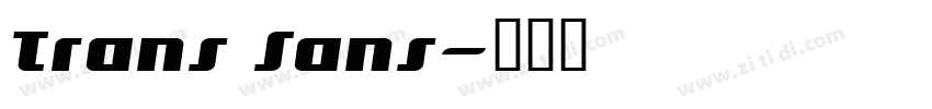 Trans Sans字体转换